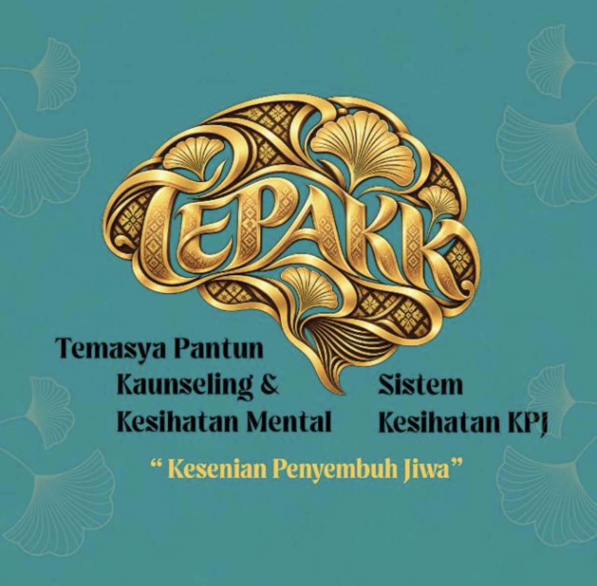Logo rasmi TEPAKK — Temasya Pantun Kaunseling dan Kesihatan Mental × Sistem Kesihatan KPJ. Kesenian Penyembuh Jiwa.